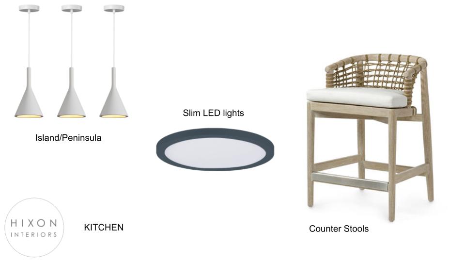 kitchen lighting and furniture